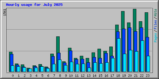 Hourly usage for July 2025