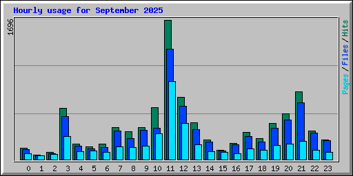 Hourly usage for September 2025