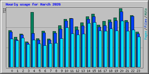 Hourly usage for March 2026