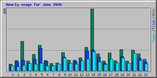 Hourly usage for June 2026